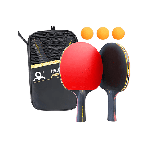 Genérico - Set Paletas Ping Pong Tenis Mesa Boli 6 Estrellas +3 Pelotas