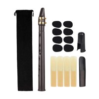 Magideal - Saxofón De Bolsillo Con Boquilla, Bolsa De Transporte De Cañas, Instrumento De Viento De Saxofón Portátil Para Principiantes, Aficionados Y Profesiona Café