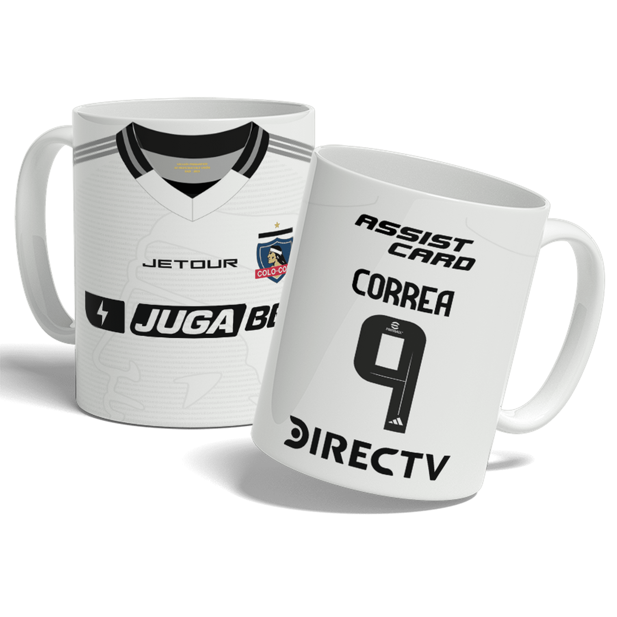 Arumistorechile - Tazon Taza Colección Colocolo 2025 Correa Blanca