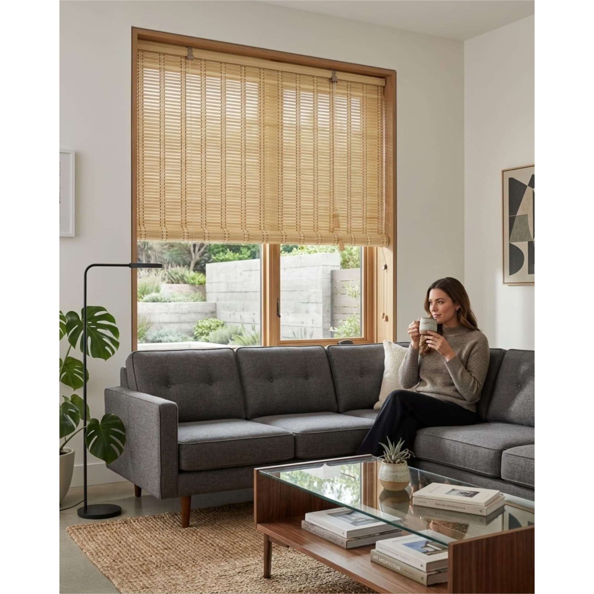 Mylhogar - Persiana Roller De Bambu Decoracion Moderna 150x180cm