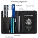 thumbnail image 3 of Funda de pasaporte WALNEW RFID de piel sintética con bolígrafo para viajes, 3 of 9