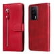 thumbnail image 4 of Funda con Cremallera para Xiaomi Poco F5 Pro, Carcasa Cartera de Cuero PU con Soporte y Tarjetero, 4 of 6
