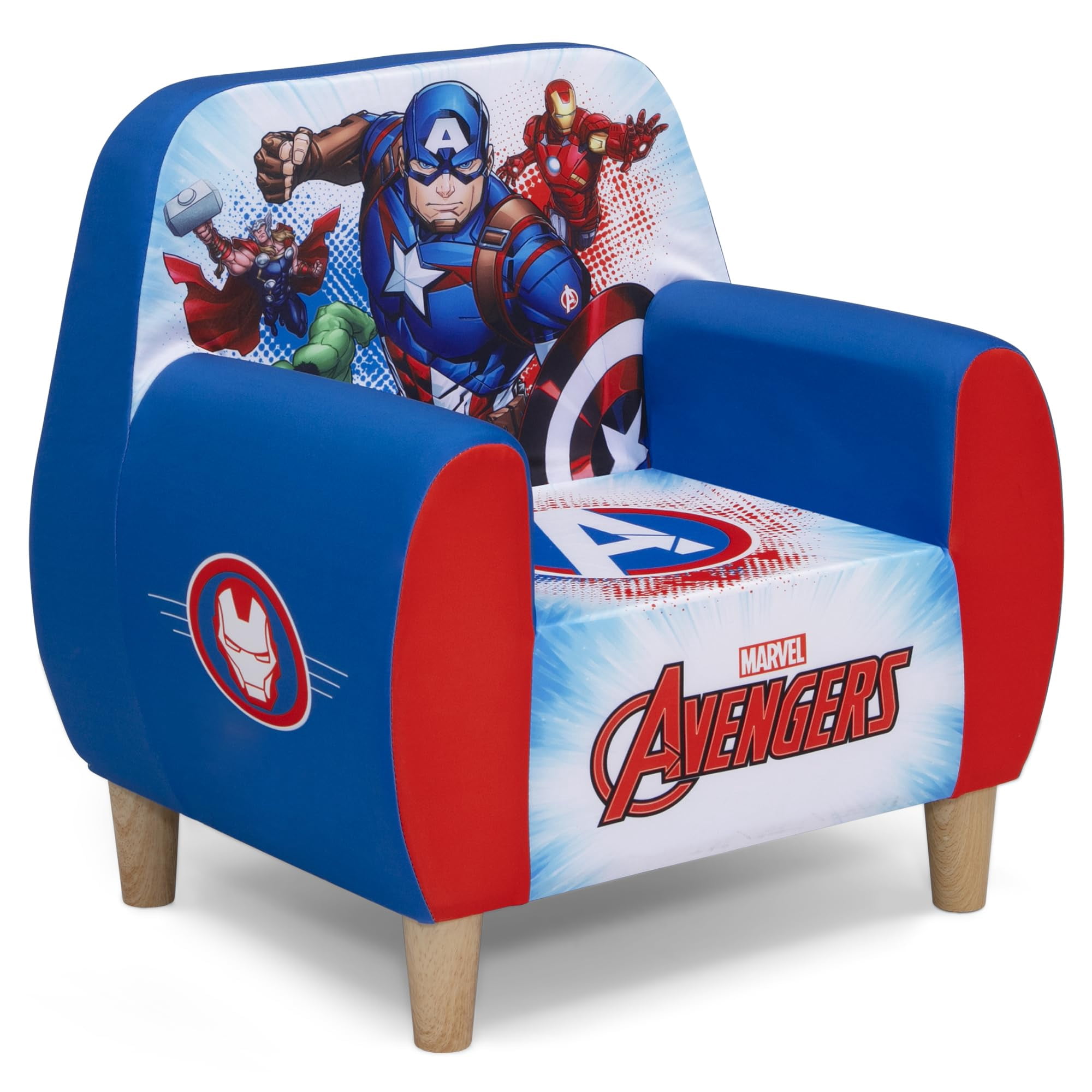 Sillón De Espuma Para Niños Delta Children Marvel Avengers Azul