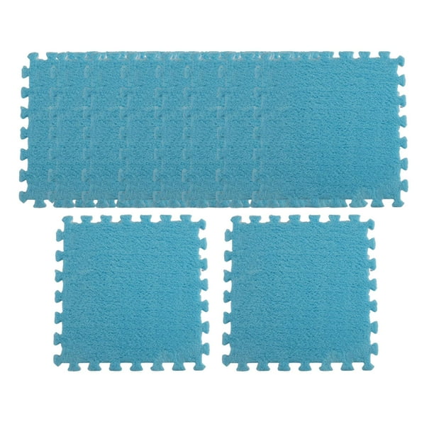 10 Uds. Alfombrilla De Espuma De Felpa Para Suelo De 30x30cm, Alfombrilla De Juego Para Niños Para Guardería, Casa De Campo, Azul Bebé