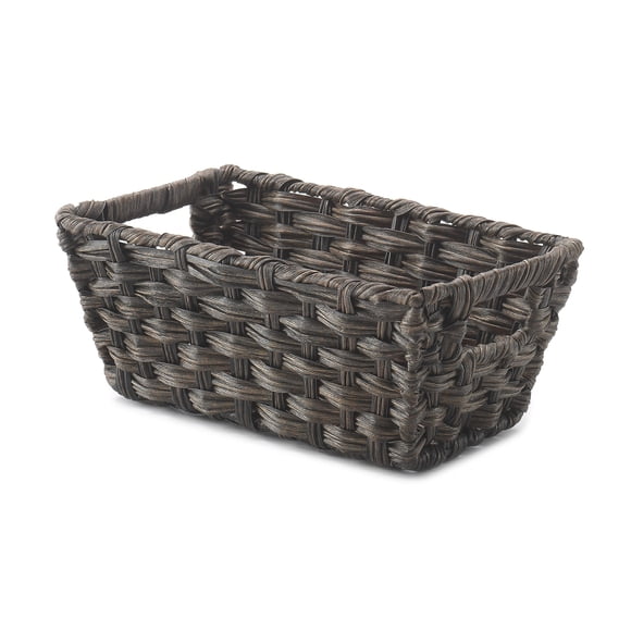 Cesta Whitmor 29 cm x 17 cm x 11 cm Marrón de Plástico Trenzado