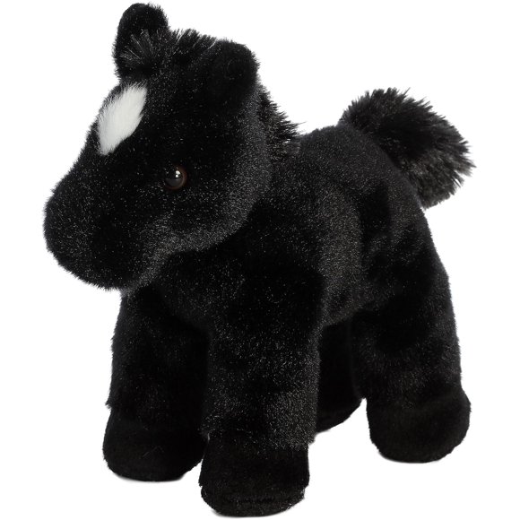 Miniflopsie™ Beau™ con forma de animal de peluche Aurora®, color negro, 20 cm