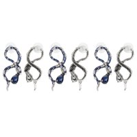 3 Pares De Pendientes De Aleación De Metal Con Forma De Serpiente, Personalidad Geométrica, Joyería Creativa, Accesorios Para Mujer