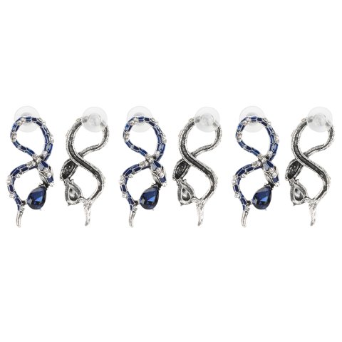 3 Pares De Pendientes De Aleación De Metal Con Forma De Serpiente, Personalidad Geométrica, Joyería Creativa, Accesorios Para Mujer