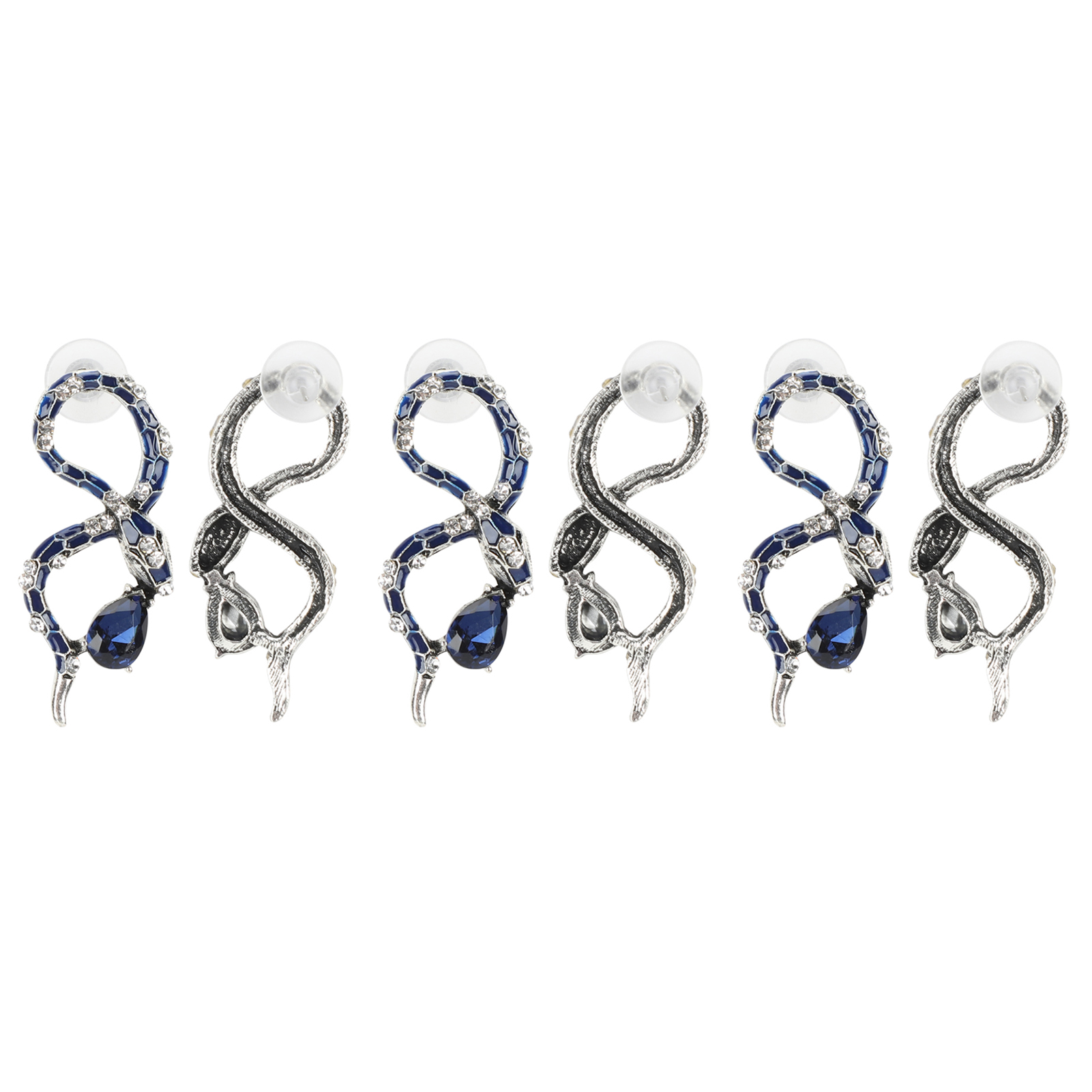 3 Pares De Pendientes De Aleación De Metal Con Forma De Serpiente, Personalidad Geométrica, Joyería Creativa, Accesorios Para Mujer