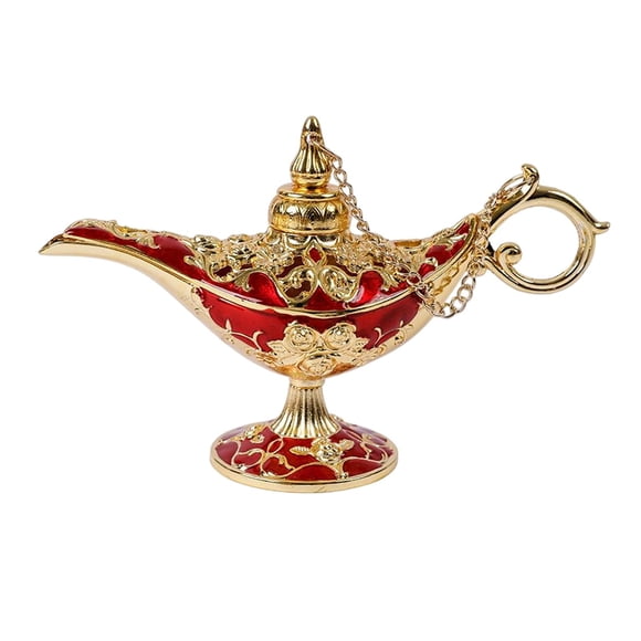 Estilo Retro Que Desea La Lámpara De Aceite Olla Artesanía Para La Decoración De La Boda Del Partido Rojo