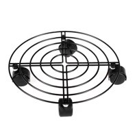 Magideal - Soporte De Soporte De Maceta De Hierro De Metal De 27 Cm Con Rotación De Ruedas Estructura De Malla Circular De 360 Grados Instale Fácilmente Accesori , Sin Bloqueo