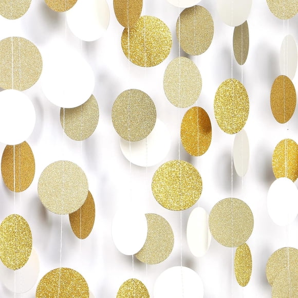 Guirnalda Papel Lasting Surprise 4un 52ft 12m Blanco Oro