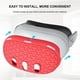 thumbnail image 4 of VR Accesorios Set Para Meta Quest 3, Incluye 7 Pcs: Cubierta protectora para la cara, empuñaduras para el mando, cubierta para los auriculares, protector para la lente y cubierta para la carcasa.-Rojo, 4 of 8