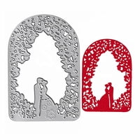 Marco De Flores De Encaje De Metal Para Bodas Troquelado Hgsalk Silver