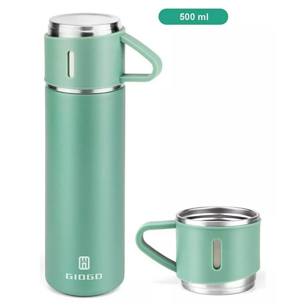 Set Termo Caliente Frio 3 Tazas 500 Ml Verde