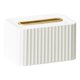thumbnail image 5 of Caja De Pa?uelos Dispensador De Pa?uelos De Borde Redondeado Para Organizador De Ba?o De Dormitorio Oro Blanco, 5 of 5