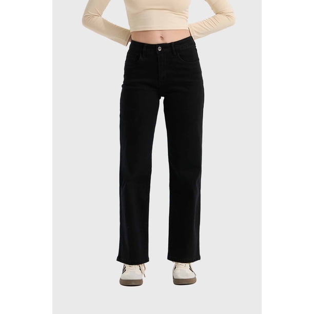 Jeans Mujer Wide Leg Sofía Negro