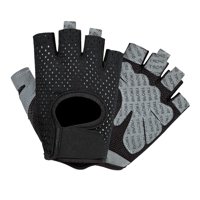 Magideal - Guantes De Hombres Y Mujeres Gimnasio Guantes De Ejercicio Guantes De Entrenamiento Antideslizantes De Silicona De Manos , Negro, L Negro L