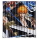 thumbnail image 1 of Cortina de ducha de Anime Bleach Kurosaki Ichigo, juego de cortina de baño con ganchos, tamaño 66 x 72 pulgadas, 1 of 3