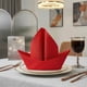 thumbnail image 2 of REGALWOVEN Juego de 12 Servilletas de Tela, Poliéster Lavable y Reutilizable para Mesa, Cena en Casa, Restaurante, Bodas y Fiestas Rojo 19x19 pulgadas, 2 of 6