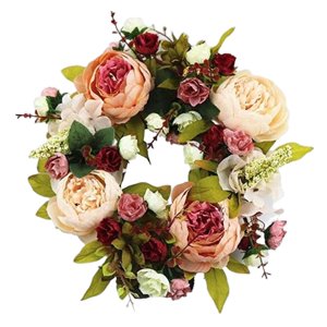 Magideal - De Flores Artificiales De Peonía De 30Cm, Floral De Imitación Hecha Para Puerta Delantera, Vacaciones, Decoración Interior Y