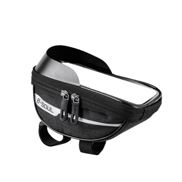 Bolsa de almacenamiento para la parte delantera de la bicicleta, fácil instalación, portátil, para deportes al aire libre, viajes en bicicleta de carr