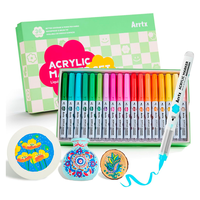 Arrtx Marcadores Acrílicos De 36 Colores (Punta Pincel)