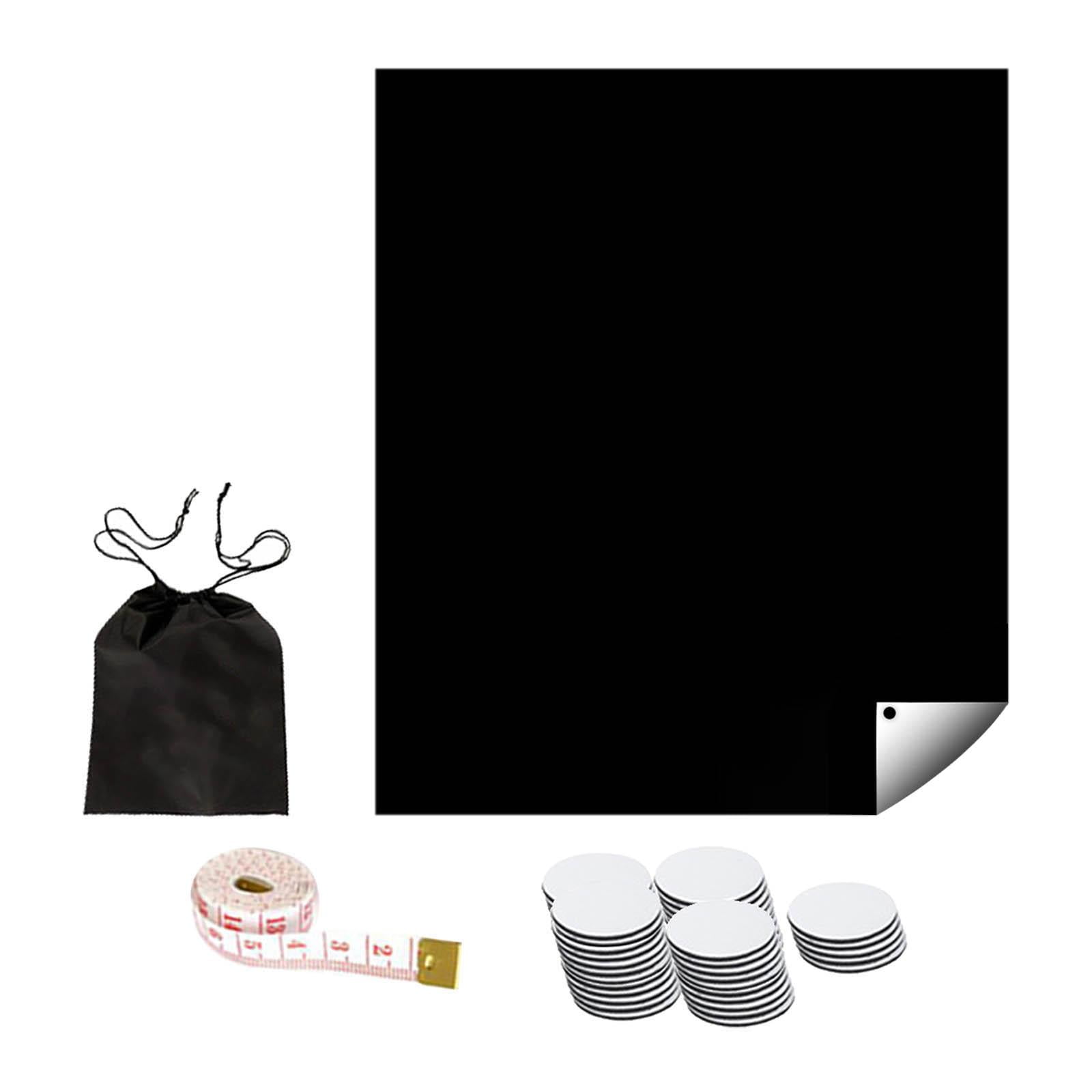 Magideal - Blackout Shade Persiana Opaca Portátil, Práctica Cortina Opaca De Privacidad Ligera Para Bricolaje Para El Dormitorio De La Guardería Del Bebé, Negro 145cmx300cm