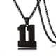 thumbnail image 1 of 1pc Stylish Stainless Steel Men's Athletes Number Pendant Necklace - Perfect for Baseball, Basketball, and Football Teams - Long Chain Necklace with Sports Number - Ideal Gift for Boys, 1 of 5