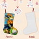 thumbnail image 3 of La Pandilla de la Jungla Tema: Calcetines de Navidad, fino lino blanco para colgar en escaleras y chimenea, decoración navideña para el hogar, regalo de Navidad.54cm×38cm, 3 of 5