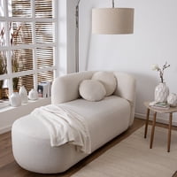 Muebleria S&S - Sofá Kim 3 Cuerpos Boucle Blanco Invierno