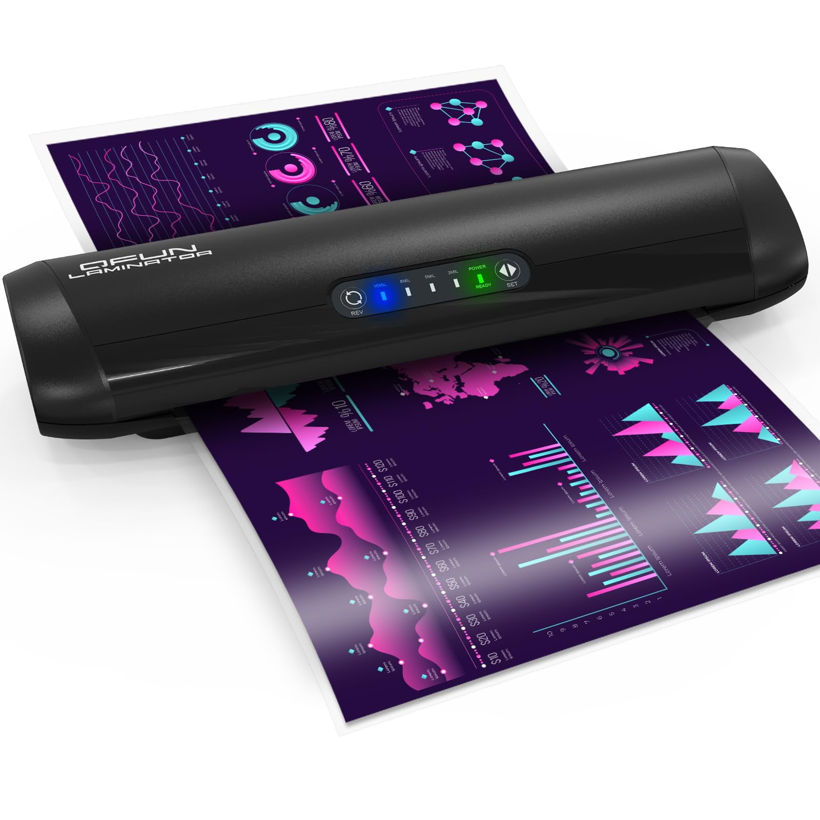 Máquina Laminadora Qfun De 3 A 10 Mil Con Láminas Laminadoras De 11 X 17
