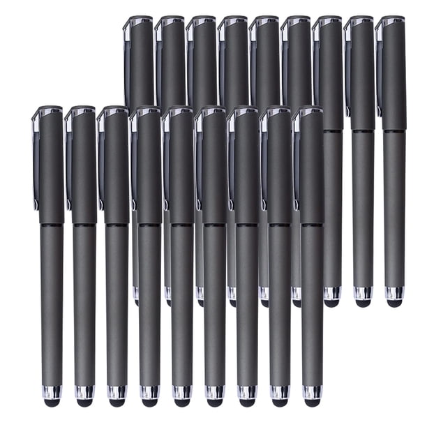 Bolígrafos Roller de Tinta de Gel 0.7mm con Punta Stylus y Tinta Negra (Paquete de 18)