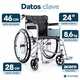 thumbnail image 4 of Silla De Ruedas Plegable  24 Pulgadas Nanofort Soporta 150 Kg Uso Rudo, 4 of 7