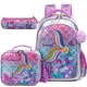 thumbnail image 1 of BIKAB Bookbag for Girls Backpack for Girls rainbow and star School Bag with Lunch Box Set for Kindergarten Glitter Sequin, 1 of 3