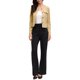 thumbnail image 2 of Chaqueta de trabajo INSPIRE CHIC para mujer sin cuello con botones, manga larga, cuello redondo, abrigo casual de oficina S Caqui, 2 of 6