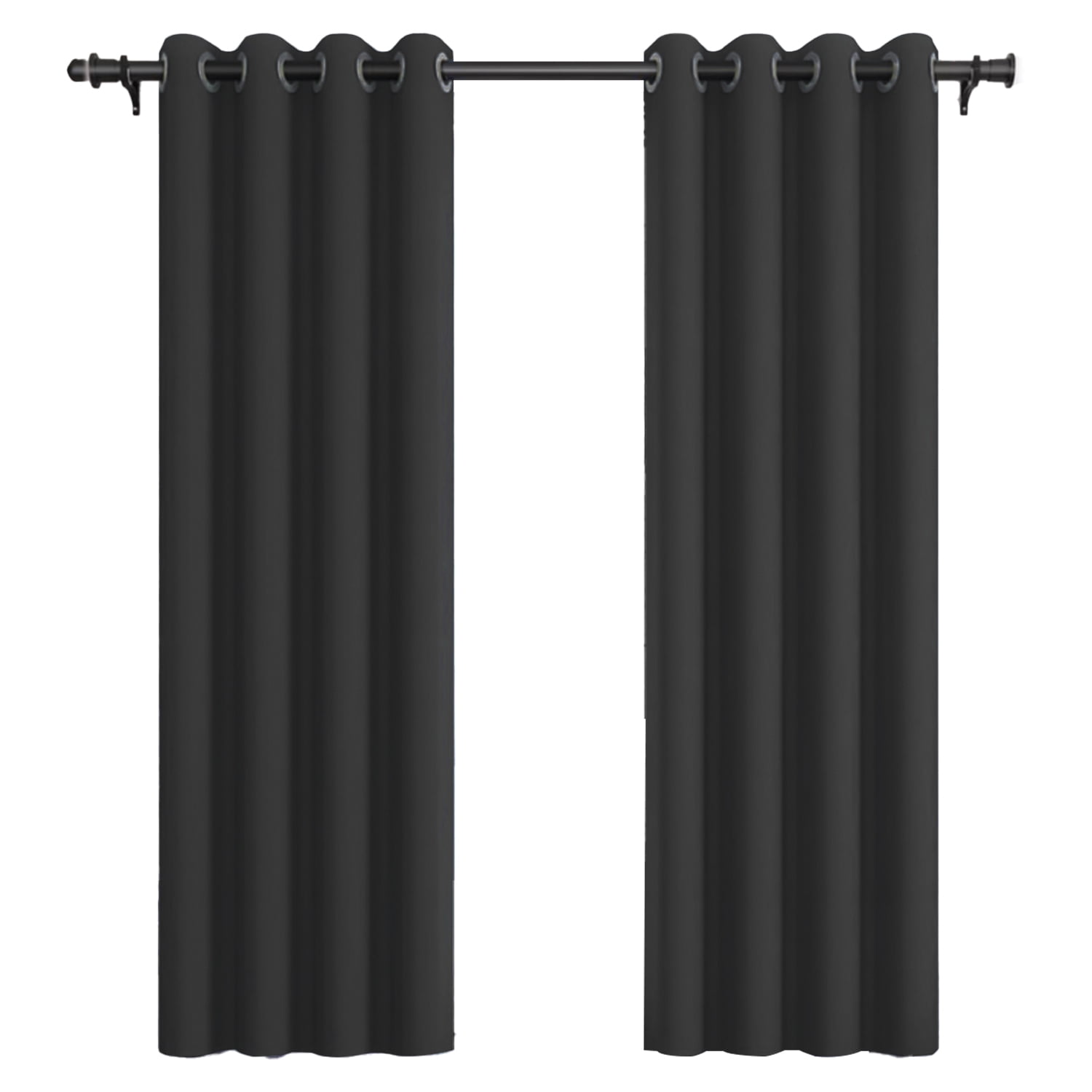 Vincenzi - Pack Cortina De Tela Blackout 140x220 Gris Grafito