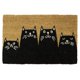 thumbnail image 1 of Felpudo Fisura 46 × 76 cm de fibra de coco natural con diseño de gatos, 1 of 7
