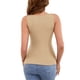 thumbnail image 3 of INSPIRE CHIC Tops de Tirantes para Mujer Regreso a Clases Cuello en V Térmico con Sujetador Incorporado Camiseta Interior Cálida Capa Base M Marrón Claro, 3 of 5