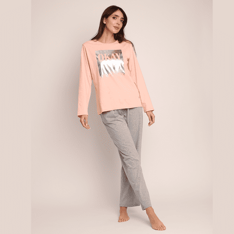 Mon Amour - Pijama Algodón Con Folia Plateada 261502 - S