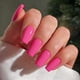 thumbnail image 2 of Press On Nails JOYVVEW, rosa intenso, cuadrado, tamaño mediano, largo, 24 unidades, 2 of 7