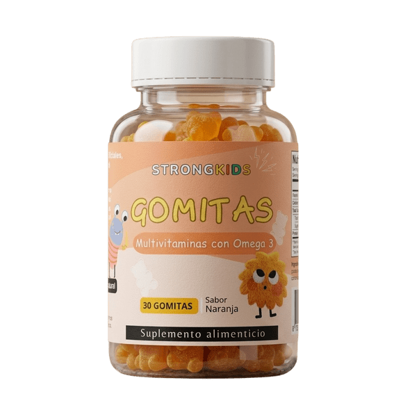 Gomitas Multivitamínicas Niños Con Omega3 Strongkids Naranja