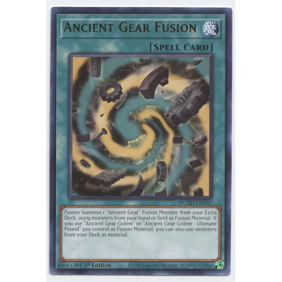 Yu-Gi-Oh! Ancient Gear Fusion MGED-EN147 Rara 1.ª Edición