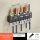 thumbnail image 1 of 1pc Knife Rack, Wall-mounted Knife Holder With Chopsticks Barrel, Multifunctional Carbon Steel Storage Rack, Kitchen Punch-free Rack With Hooks, Kitchen Storage Organization, Kitchen Accessories, 1 of 3