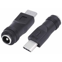 Gen - Adaptador Carga Tipo C Macho Plug Poder 5.5 X 2.1 Y 2.5 Mm Multicolor