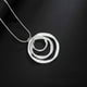 thumbnail image 1 of Stylish Silver Three Rings Pendant Necklace - Perfect for Men and Women!, 1 of 4