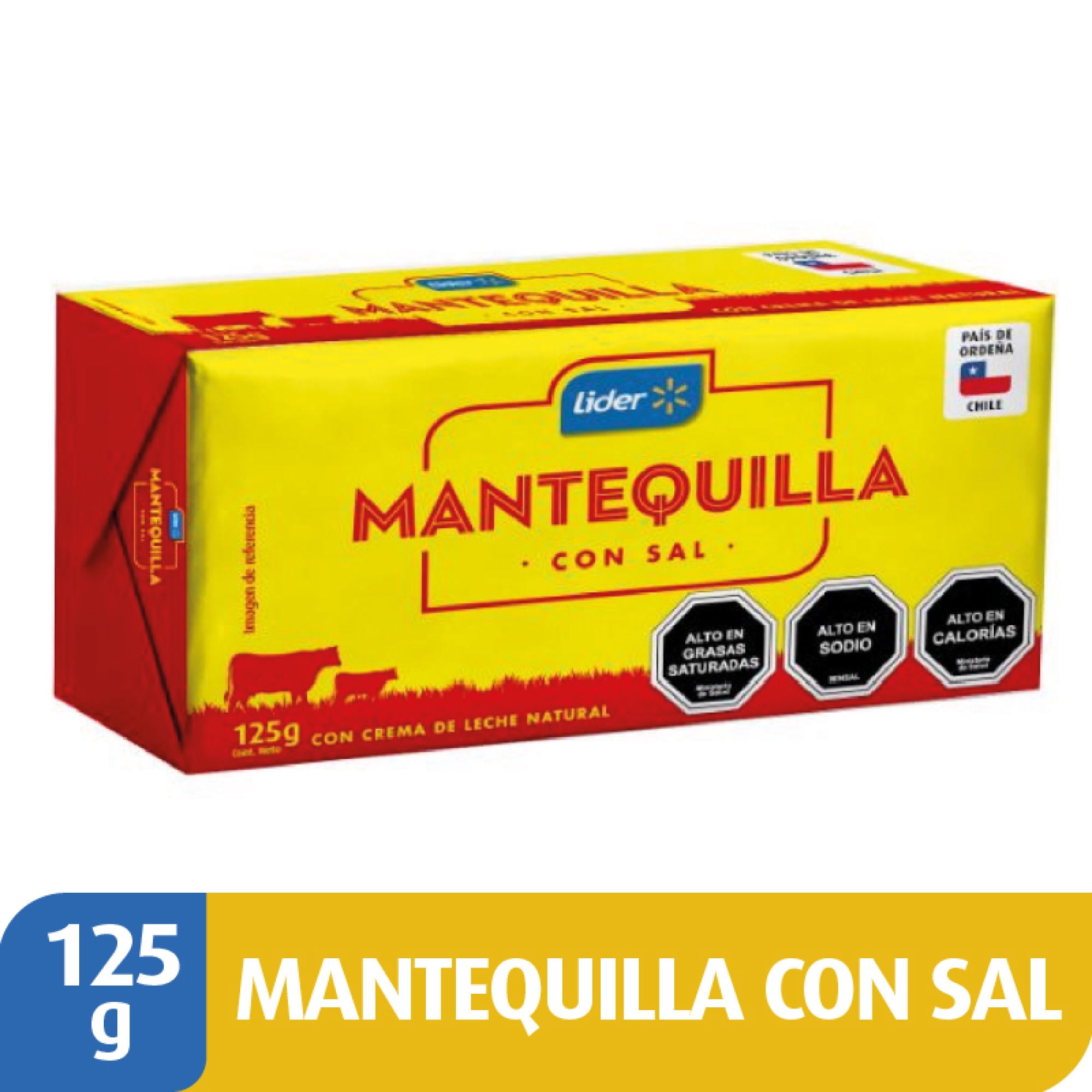 Mantequilla Con Sal Tradicional 125 g Lider