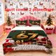 thumbnail image 1 of 3pcs Christmas Tree and Snowman Printed Bedding Set Duvet Cover and Pillowcases, 1 of 5