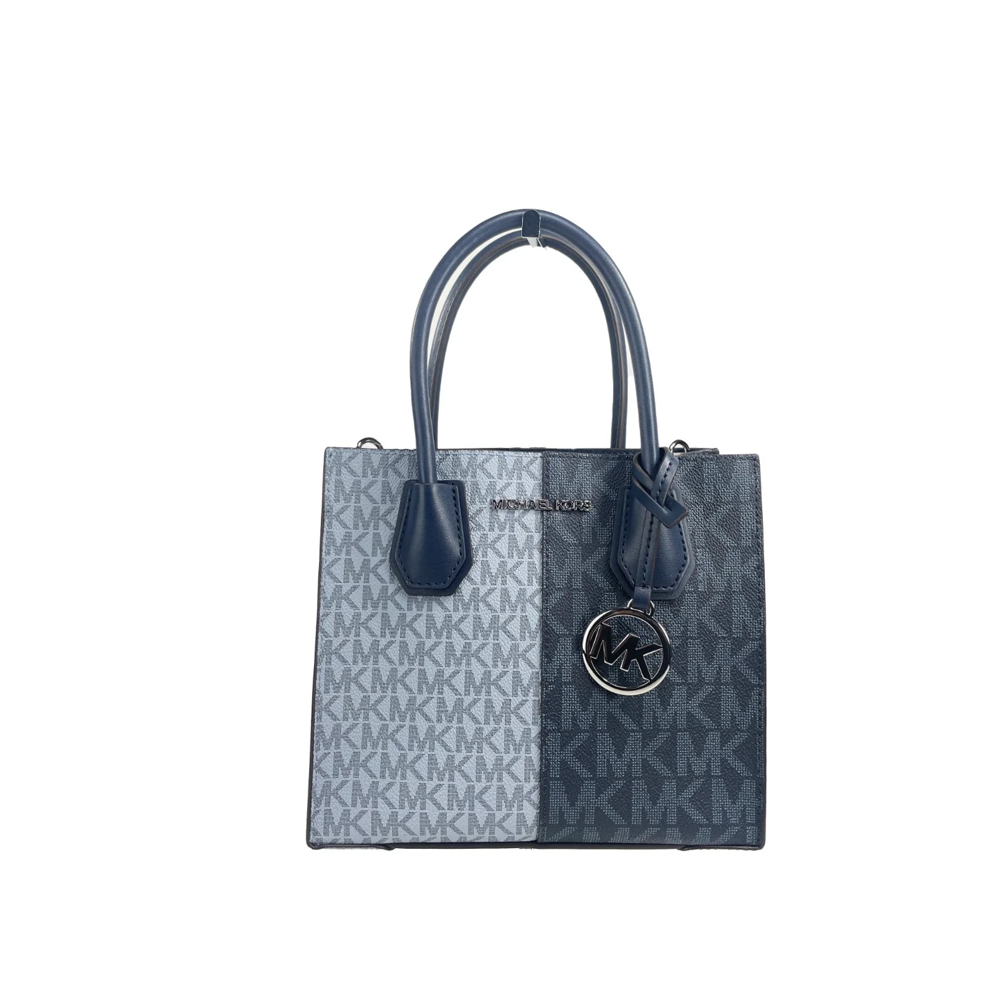 Michael Kors - Cartera Womens Mercer Medium Colorblock Logo Crossbody Bag Navy Multi 35f4sm9m2b 407