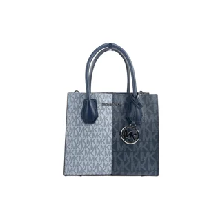 Cartera Michael Kors Womens Mercer Medium Colorblock Logo Crossbody Bag Navy Multi 35F4Sm9M2B-407